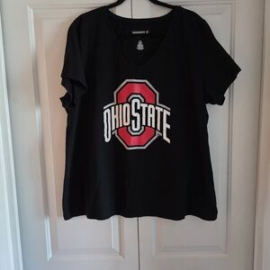 Varsity Black Tee with White 'PROFILE' Graphic